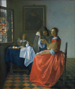 The girl with a glass of wine di Vermeer – aperitivo al Caffè del Museo di Palazzo Pepoli